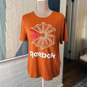 Reebok Burnt Orange 100% Cotton Graphic T-Shirt